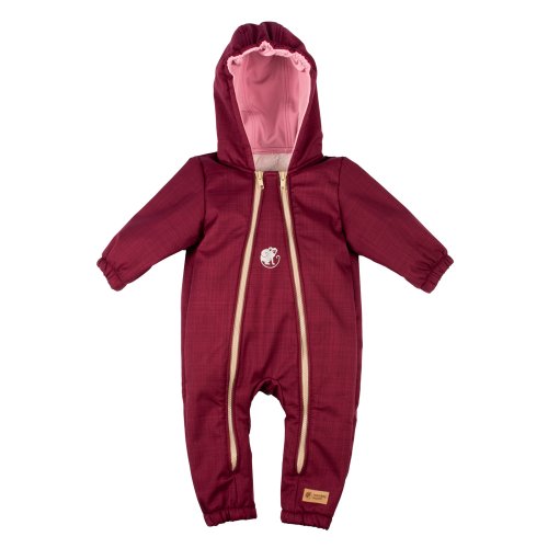 Monkey Mum® Softshell baby winteroverall met sherpa - Bordeaux Roodkapje - maat 62/68, 74/80