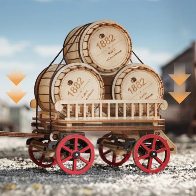 RoboTime 3D Holzbausatz Mechanisches Modell Dampfmaschine