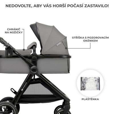 KINDERKRAFT Kombikinderwagen 3in1 Esme Moonlight Grey