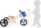 small foot Drewniany rowerek biegowy Trike 2w1 turkusowy