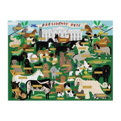 Puzzle Galison Animaux de compagnie des présidents 2000 pièces