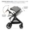 KINDERKRAFT Kombikinderwagen 3in1 Esme Moonlight Grey