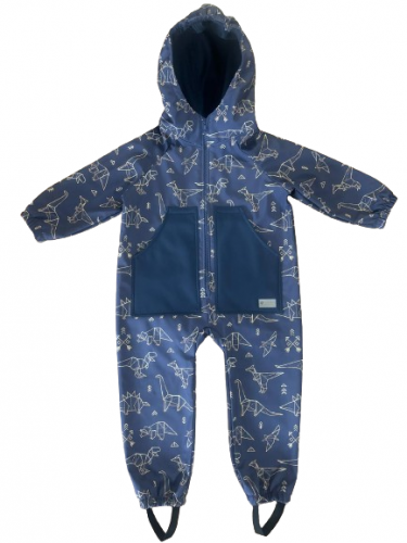 Monkey Mum® Softshell jumpsuit med membran - Constellation of dinosaurs - storlek 98/104, 110/116