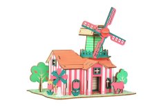 Woodcraft Houten 3D Puzzel Tulpenboerderij
