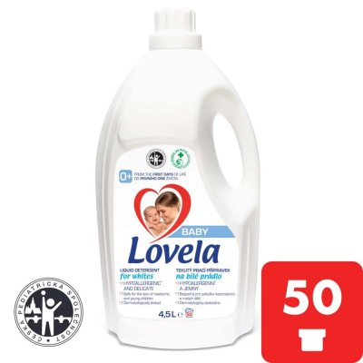 LOVELA Baby płyn do prania tkanin białych 4,5l + kolorowych 4,5l (100 prań)