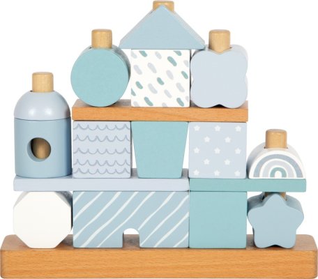 small foot Nasadzovanie na tyč Domček modrý