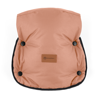 PETITE&MARS Set zimní fusak Arctic 4v1 + rukavice na kočárek Furry Pastel Peach