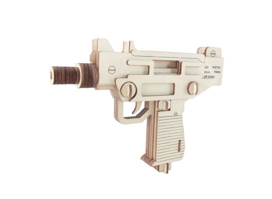 Woodcraft Fa 3D puzzle UZI pisztoly