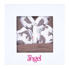 Set de recién nacido BIO deslizante Outlast® - blanco foca marrón/avellana