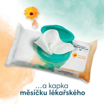 PAMPERS Chusteczki oczyszczające Harmonie Protect & Care 4 opakowania = 176 chusteczek