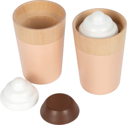 small foot Leseni aparat za kavo z dodatki Tasty siv