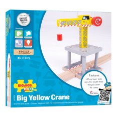 Bigjigs Rail Stor gul kran
