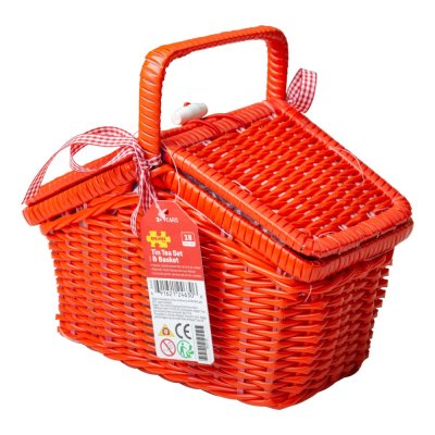 Bigjigs Toys Conjunto de Chá às Bolinhas em Cesto de Piquenique