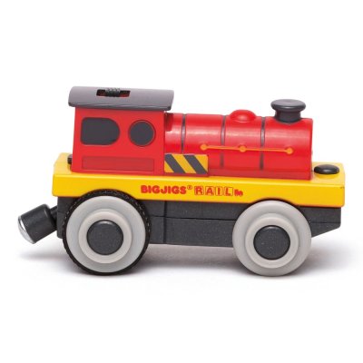 Bigjigs Rail Elektrolokomotive Roter Kraftprotz