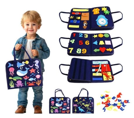 2Kids Toys Senzorična busy knjiga Vodni / Dino svet