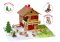 Jeujura Jeu de construction en bois 215 pièces Grand chalet alpin