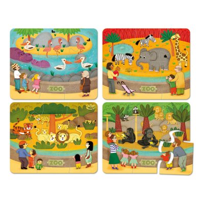 Vilac Drewniane puzzle Zoo