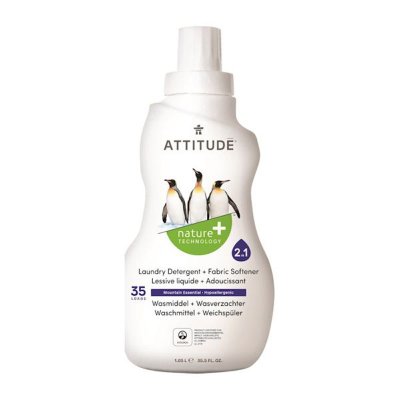 ATTITUDE Waschgel und Weichspüler 2 in 1 mit dem Duft von Mountain Essentials 1050 ml (35 Dosen)