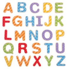 Bigjigs Toys Magnetisches buntes Alphabet (Großbuchstaben)