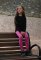 Legging gladde PRINT Outlast® - roze pioenrozen