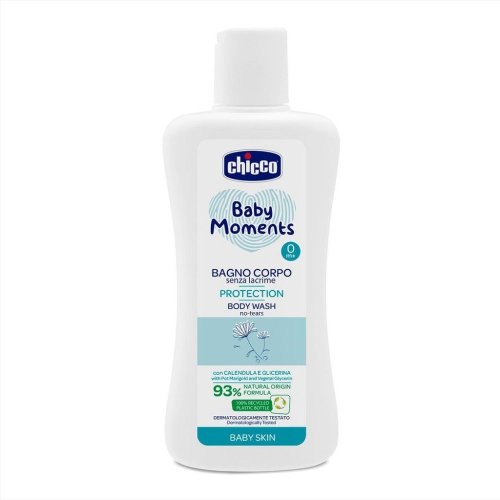 CHICCO Šampón na telo Baby Moments Protection 93% prírodných zložiek 200 ml