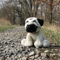 Rappa Plyschhund mops 30 cm ECO-FRIENDLY