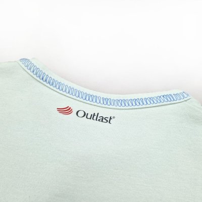 Maglietta sottile MC immagine Outlast® - menta chiaro-cammello