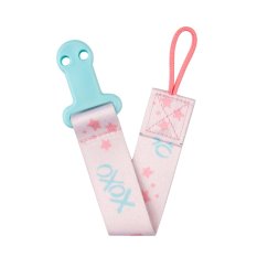 CANPOL BABIES Stužka na cumlík s klipom Exotic Animals ružová