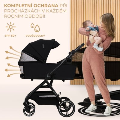 KINDERKRAFT SELECT Kinderwagen kombiniert Yoxi 2in1 Pure Black