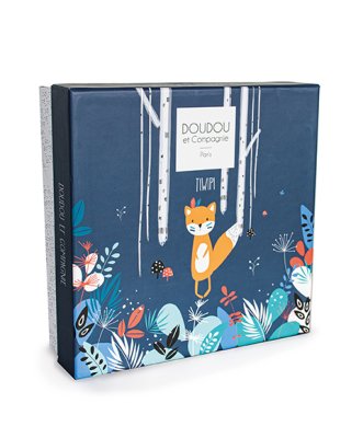 Doudou Conjunto de Presente Tiwipi - Raposa de pelúcia naninha 23 cm