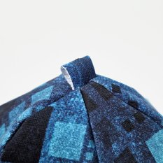 Čiapka podšitá Outlast® - denim štvorce/čierna