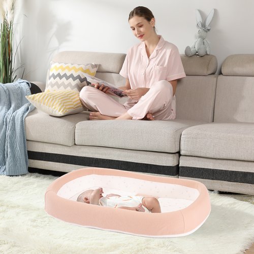 Nido portátil para bebés Monkey Mum® 0 - 12 meses - rosa