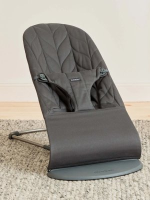 BABYBJÖRN Babywippe Bliss Anthrazit Petal Woven, dunkelgraues Gestell