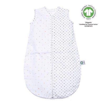 MOTHERHOOD Śpiworek muślinowy BIO Różowe i Czarne Kropki 6-18 m 0,5 tog