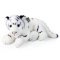 Rappa Plišasti tiger bel ležeči 36 cm ECO-FRIENDLY