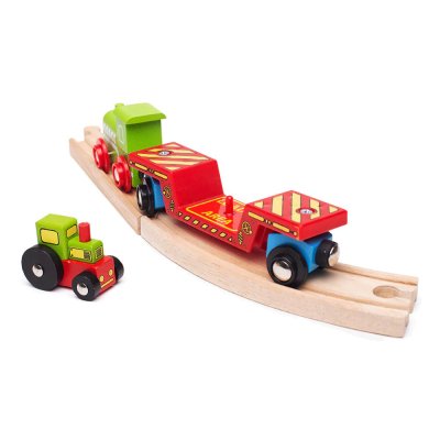 Bigjigs Rail Wagon avec tracteur + 2 rails