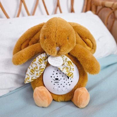 Doudou Spieluhr mit Projektion Häschen braun