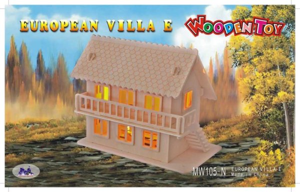 Woodcraft Drewniane puzzle 3D Willa