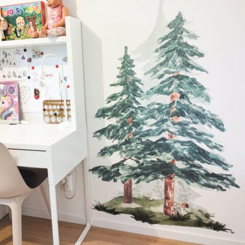 Children's wall stickers - Coniferous trees