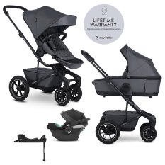 EASYWALKER Kombikinderwagen Harvey⁵ Premium 2v1 Mineral Grey LITE AIR + CYBEX Aton B2 i-Size