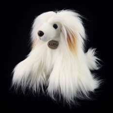 Rappa Plyšový pes čínsky chocholatý - labutěnka 30 cm ECO-FRIENDLY