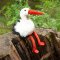 Rappa Plush Stork Bird 39 cm ECO-FRIENDLY