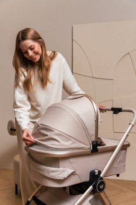 MUUVO SET Kinderwagen 4in1 Quick Boho Beige Set + CBX By CYBEX Aton B2 i-Size + Basis