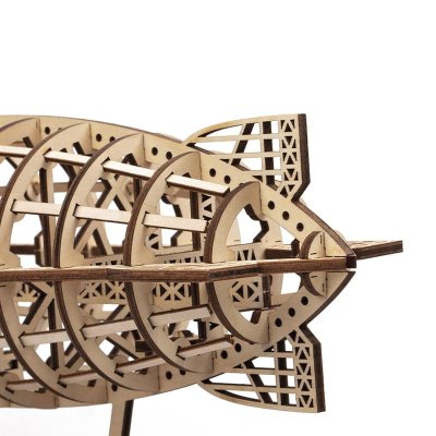 RoboTime 3D Holzbausatz Mechanisches Modell Fantastisches Luftschiff