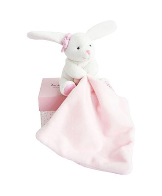 Doudou Geschenkset Rosa - Häschen mit Schmusetuch 10 cm
