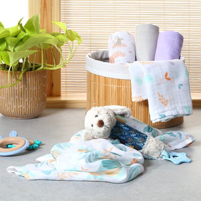 BABYONO Bamboo pelene 3 kom - ljubičaste
