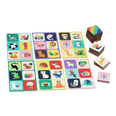 Vilac Bingo de madera animales arcoíris