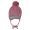 Mütze gestrickt Bindeband Bommel LA Outlast ® - altrosa