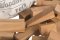 Wooden Story Würfel im Baumwollbeutel XL - 50 Stück - Natur