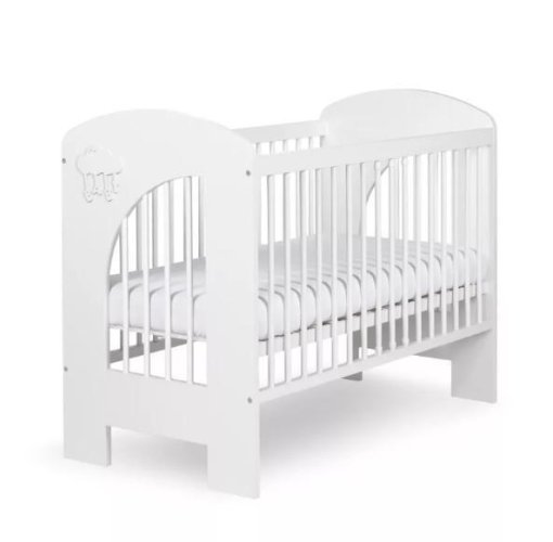 KLUPS Cama de bebê NEL Cloud 120x60 cm branco